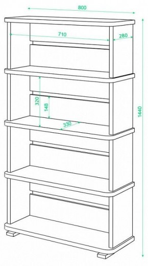 Стеллаж Домино СБ-25/4 в Талице - talica.mebel24.online | фото 2