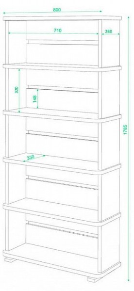 Стеллаж Домино СБ-25/5 в Талице - talica.mebel24.online | фото 2