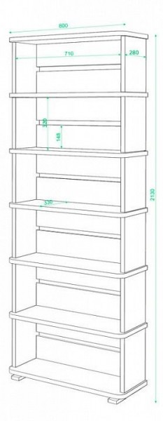 Стеллаж Домино СБ-25/6 в Талице - talica.mebel24.online | фото 2