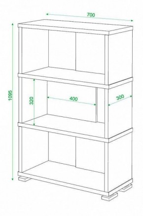 Стеллаж книжный Домино нельсон СБ-10_3 в Талице - talica.mebel24.online | фото 3