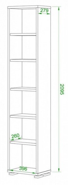 Стеллаж-колонка Домино нельсон ПУ-20-1 в Талице - talica.mebel24.online | фото 2