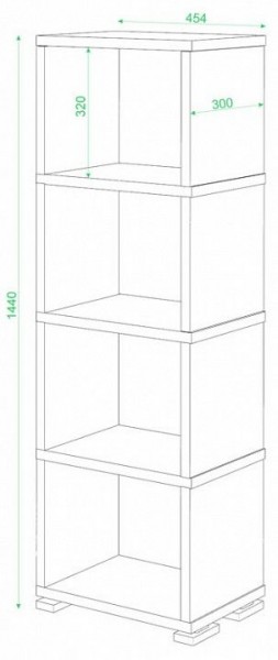 Стеллаж-колонка Домино СБ-15/4 в Талице - talica.mebel24.online | фото 2