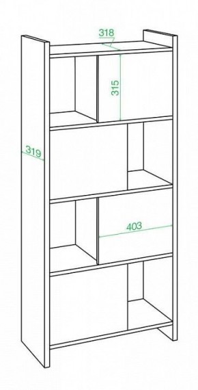 Стеллаж комбинированный Домино Лайт СТЛ-3В в Талице - talica.mebel24.online | фото 2