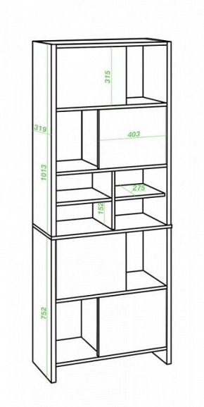 Стеллаж комбинированный Домино Lite СТЛ-ЗВХ в Талице - talica.mebel24.online | фото 2