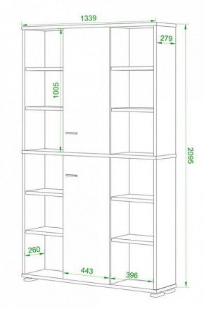 Стеллаж комбинированный Домино ПУ-40-2 в Талице - talica.mebel24.online | фото 2