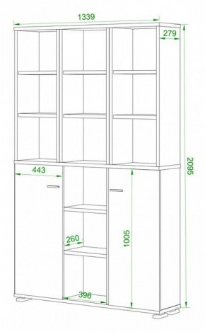 Стеллаж комбинированный Домино ПУ-40-6 в Талице - talica.mebel24.online | фото 2