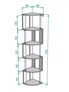 Стеллаж Maria S113-MA (Белый) в Талице - talica.mebel24.online | фото 3