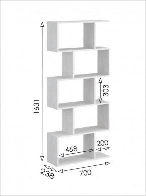 Стеллаж открытый мини 2 Вена в Талице - talica.mebel24.online | фото 3