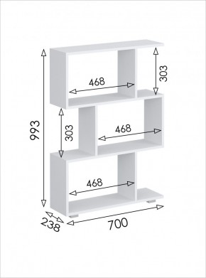 Стеллаж открытый мини Париж в Талице - talica.mebel24.online | фото 3