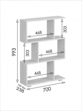 Стеллаж открытый мини Вена в Талице - talica.mebel24.online | фото 3