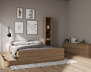 Стеллаж СИРИУС узкий, с пятью полками, цвет Дуб Сонома в Талице - talica.mebel24.online | фото 3