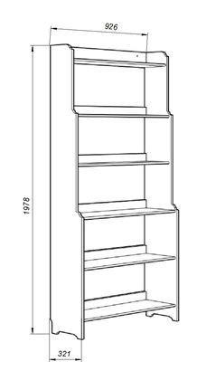 Стеллаж Вествик, массив сосны, цвет белый в Талице - talica.mebel24.online | фото 4