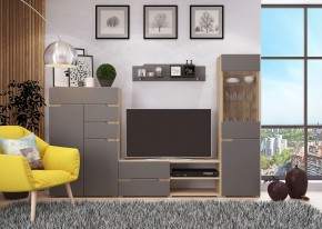 Стенка АНТАЛИЯ 1 (Сонома/Графит софт) в Талице - talica.mebel24.online | фото 3