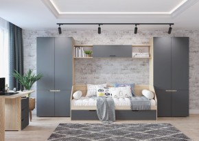 Стол 1200/3 ящика АНТАЛИЯ (Сонома/Графит софт) в Талице - talica.mebel24.online | фото 2