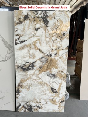 Стол ACERRA NEW 160 GLOSS GRAND JADE SOLID CERAMIC/ каркас цвета шампань, ®DISAUR в Талице - talica.mebel24.online | фото 6