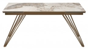 Стол ACERRA NEW 160 GLOSS LUXURY PANDORA SOLID CERAMIC/ каркас цвета шампань, ®DISAUR в Талице - talica.mebel24.online | фото 11