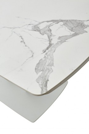 Стол ALATRI 120 GLOSS STATUARIO WHITE SOLID CERAMIC / WHITE, ®DISAUR в Талице - talica.mebel24.online | фото 10