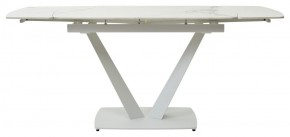 Стол ALATRI 120 GLOSS STATUARIO WHITE SOLID CERAMIC / WHITE, ®DISAUR в Талице - talica.mebel24.online | фото 4