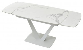 Стол ALATRI 120 GLOSS STATUARIO WHITE SOLID CERAMIC / WHITE, ®DISAUR в Талице - talica.mebel24.online | фото 6