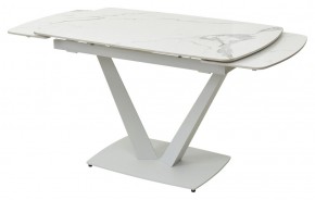 Стол ALATRI 120 GLOSS STATUARIO WHITE SOLID CERAMIC / WHITE, ®DISAUR в Талице - talica.mebel24.online | фото 8