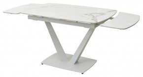 Стол ALATRI 120 GLOSS STATUARIO WHITE SOLID CERAMIC / WHITE, ®DISAUR в Талице - talica.mebel24.online | фото 9