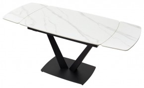 Стол ALATRI 120 MATT WHITE MARBLE SOLID CERAMIC / BLACK, ®DISAUR в Талице - talica.mebel24.online | фото 4