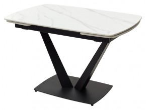 Стол ALATRI 120 MATT WHITE MARBLE SOLID CERAMIC / BLACK, ®DISAUR в Талице - talica.mebel24.online | фото 7
