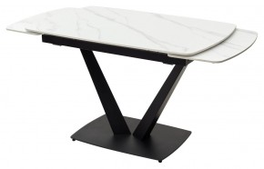 Стол ALATRI 120 MATT WHITE MARBLE SOLID CERAMIC / BLACK, ®DISAUR в Талице - talica.mebel24.online | фото 8