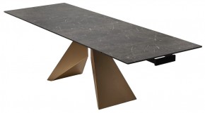 Стол ALES 180 BLACK GRAVE SOLID CERAMIC, керамика / бронзовый, ®DISAUR в Талице - talica.mebel24.online | фото 7