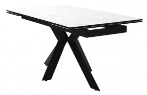 Стол BELLUNO 160 MARBLES KL-99 Белый мрамор матовый, итальянская керамика/ черный каркас, ®DISAUR в Талице - talica.mebel24.online | фото 2