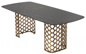 Стол CHIAVARI 220 KL-116 Черный мрамор матовый, итальянская керамика / бронзовый, ®DISAUR в Талице - talica.mebel24.online | фото 7
