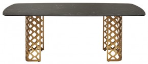 Стол CHIAVARI 220 KL-116 Черный мрамор матовый, итальянская керамика / бронзовый, ®DISAUR в Талице - talica.mebel24.online | фото 8