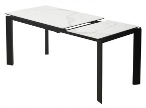 Стол CORNER 120 MATTE STATUARIO Белый мрамор матовый керамика, стекло/ черный каркас, ®DISAUR в Талице - talica.mebel24.online | фото 4