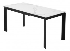 Стол CORNER 120 MATTE STATUARIO Белый мрамор матовый керамика, стекло/ черный каркас, ®DISAUR в Талице - talica.mebel24.online | фото 5