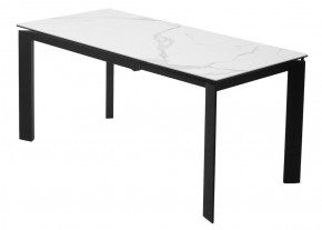 Стол CORNER 120 MATTE STATUARIO Белый мрамор матовый керамика, стекло/ черный каркас, ®DISAUR в Талице - talica.mebel24.online | фото 6
