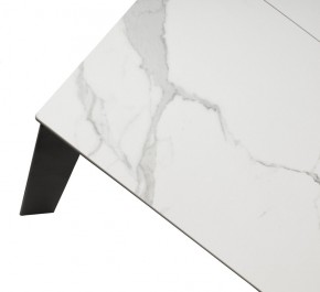 Стол CORNER 120 MATTE STATUARIO Белый мрамор матовый керамика, стекло/ черный каркас, ®DISAUR в Талице - talica.mebel24.online | фото 8