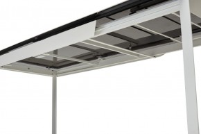 Стол CREMONA 140 HIGH GLOSS STATUARIO Белый мрамор глянцевый, керамика/ белый каркас, ®DISAUR в Талице - talica.mebel24.online | фото 2