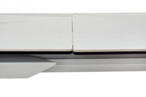 Стол CREMONA 140 HIGH GLOSS STATUARIO Белый мрамор глянцевый, керамика/ белый каркас, ®DISAUR в Талице - talica.mebel24.online | фото 3