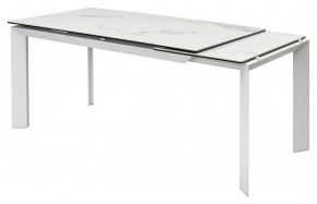 Стол CREMONA 140 HIGH GLOSS STATUARIO Белый мрамор глянцевый, керамика/ белый каркас, ®DISAUR в Талице - talica.mebel24.online | фото 7