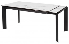 Стол CREMONA 140 HIGH GLOSS STATUARIO Белый мрамор глянцевый, керамика/ черный каркас, ®DISAUR в Талице - talica.mebel24.online | фото 3