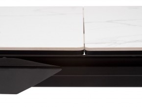 Стол CREMONA 140 HIGH GLOSS STATUARIO Белый мрамор глянцевый, керамика/ черный каркас, ®DISAUR в Талице - talica.mebel24.online | фото 5