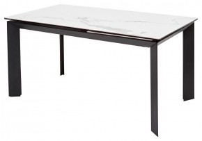 Стол CREMONA 140 HIGH GLOSS STATUARIO Белый мрамор глянцевый, керамика/ черный каркас, ®DISAUR в Талице - talica.mebel24.online | фото 7