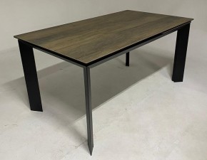 Стол CREMONA 140 KL-61 под дерево, итальянская керамика/ черный каркас, ®DISAUR в Талице - talica.mebel24.online | фото 2