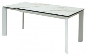 Стол CREMONA 180 KL-188 Контрастный мрамор матовый, итальянская керамика/ белый каркас, ®DISAUR в Талице - talica.mebel24.online | фото 3