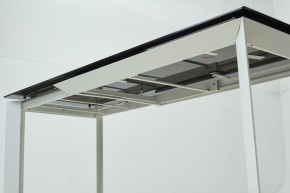 Стол CREMONA 180 KL-188 Контрастный мрамор матовый, итальянская керамика/ белый каркас, ®DISAUR в Талице - talica.mebel24.online | фото 8
