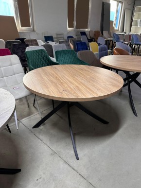 Стол ДАРИО D100 Дуб Канзас / Черный каркас М-City в Талице - talica.mebel24.online | фото 9