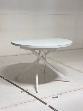 Стол ДАРИО D110 раскладной Белый, стекло/ Белый каркас М-City в Талице - talica.mebel24.online | фото 4