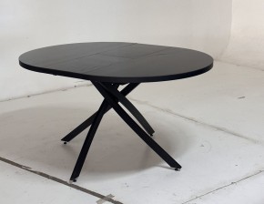 Стол ДАРИО D110 раскладной Черный, стекло/ Черный каркас М-City в Талице - talica.mebel24.online | фото 2