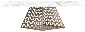 Стол ENNA 220 KL-188 Контрастный мрамор матовый, итальянская керамика/ каркас цвета шампань, ®DISAUR в Талице - talica.mebel24.online | фото 10