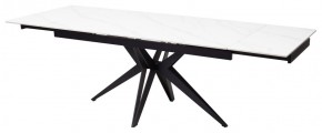Стол FORIO 160 MATT WHITE MARBLE SOLID CERAMIC / BLACK, ®DISAUR в Талице - talica.mebel24.online | фото 5
